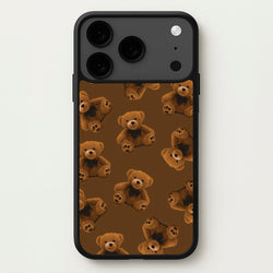 Cute Brown Bear Pattern Phone Case for iPhone 17 Pro