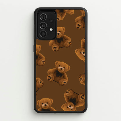 Cute Brown Bear Pattern  - Clean Girl Aesthetic Phone Case for Galaxy A52 / A52s
