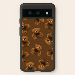 Cute Brown Bear Pattern  - Clean Girl Aesthetic Phone Case for Google Pixel 8