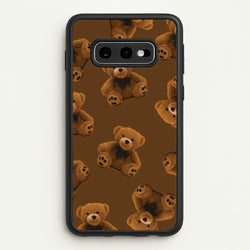 Cute Brown Bear Pattern  - Clean Girl Aesthetic Phone Case for Galaxy S10e