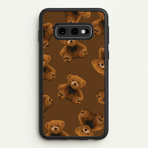 Cute Brown Bear Pattern  - Clean Girl Aesthetic Phone Case for Galaxy S10e