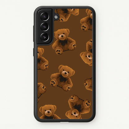 Cute Brown Bear Pattern  - Clean Girl Aesthetic Phone Case for Galaxy S21FE