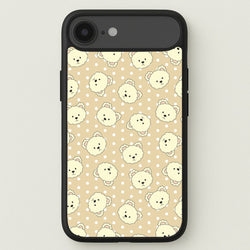 Cream Teddy Bears And Dots Pattern Phone Case for iPhone 17 Air