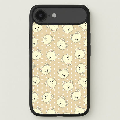 Cream Teddy Bears And Dots Pattern Phone Case for iPhone 17 Air