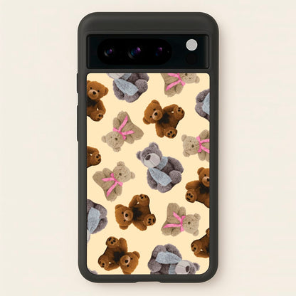 Assortment Of Teddies Pattern  - Clean Girl Aesthetic Phone Case for Google Pixel 8 Pro