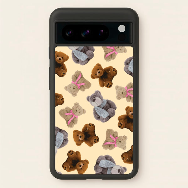 Assortment Of Teddies Pattern  - Clean Girl Aesthetic Phone Case for Google Pixel 8 Pro