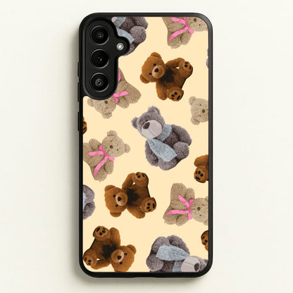 Assortment Of Teddies Pattern  - Clean Girl Aesthetic Phone Case for Galaxy A36
