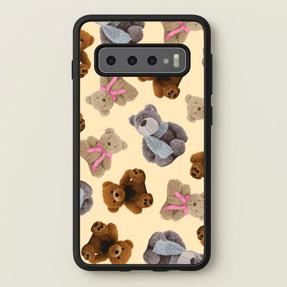 Assortment Of Teddies Pattern  - Clean Girl Aesthetic Phone Case for Galaxy S10