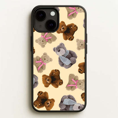Assortment Of Teddies Pattern  - Clean Girl Aesthetic Phone Case for iPhone 13