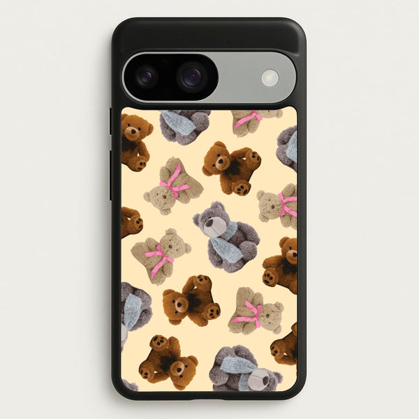 Assortment Of Teddies Pattern  - Clean Girl Aesthetic Phone Case for Google Pixel 9 / 9 Pro