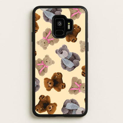 Assortment Of Teddies Pattern  - Clean Girl Aesthetic Phone Case for Galaxy S9