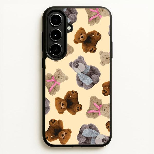 Assortment Of Teddies Pattern  - Clean Girl Aesthetic Phone Case for Galaxy A56
