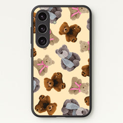 Assortment Of Teddies Pattern  - Clean Girl Aesthetic Phone Case for Galaxy S25