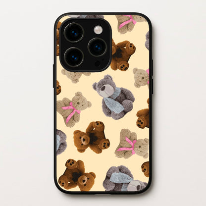 Assortment Of Teddies Pattern  - Clean Girl Aesthetic Phone Case for iPhone 15 Pro Max