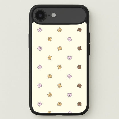 Miniature Teddy Bear Faces Pattern Phone Case for iPhone 17 Air