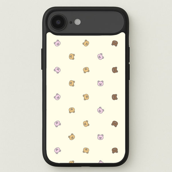 Miniature Teddy Bear Faces Pattern Phone Case for iPhone 17 Air