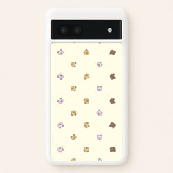 Miniature Teddy Bear Faces Pattern  - Clean Girl Aesthetic Phone Case for Google Pixel 7a