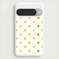 Miniature Teddy Bear Faces Pattern Phone Case for Google Pixel 10 Pro XL