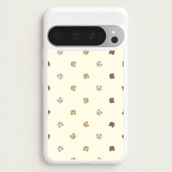 Miniature Teddy Bear Faces Pattern  - Clean Girl Aesthetic Phone Case for Google Pixel 9 Pro XL