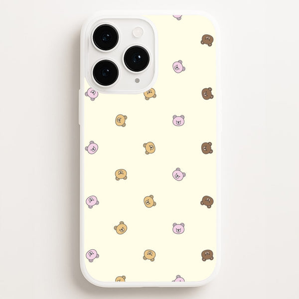 Miniature Teddy Bear Faces Pattern  - Clean Girl Aesthetic Phone Case for iPhone 11 Pro