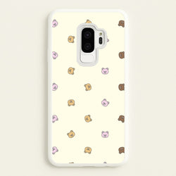 Miniature Teddy Bear Faces Pattern  - Clean Girl Aesthetic Phone Case for Galaxy S9 Plus