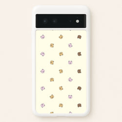 Miniature Teddy Bear Faces Pattern  - Clean Girl Aesthetic Phone Case for Google Pixel 6