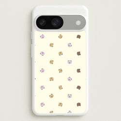 Miniature Teddy Bear Faces Pattern  - Clean Girl Aesthetic Phone Case for Google Pixel 9 / 9 Pro