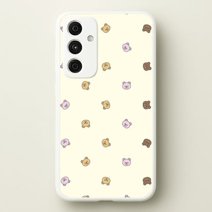 Miniature Teddy Bear Faces Pattern  - Clean Girl Aesthetic Phone Case for Galaxy A15