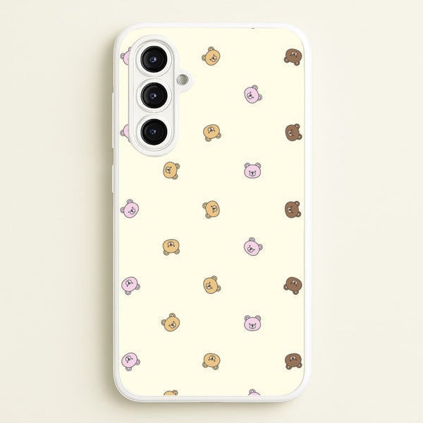 Miniature Teddy Bear Faces Pattern  - Clean Girl Aesthetic Phone Case for Galaxy A16