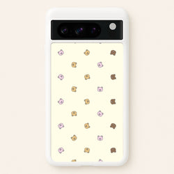 Miniature Teddy Bear Faces Pattern  - Clean Girl Aesthetic Phone Case for Google Pixel 8 Pro