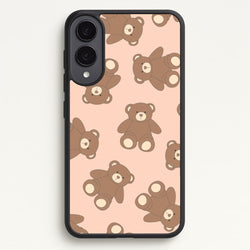 Cartoon Brown Bear Pattern  - Clean Girl Aesthetic Phone Case for Galaxy S25 Edge