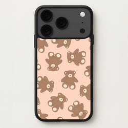 Cartoon Brown Bear Pattern Phone Case for iPhone 17 Pro