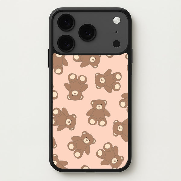 Cartoon Brown Bear Pattern Phone Case for iPhone 17 Pro