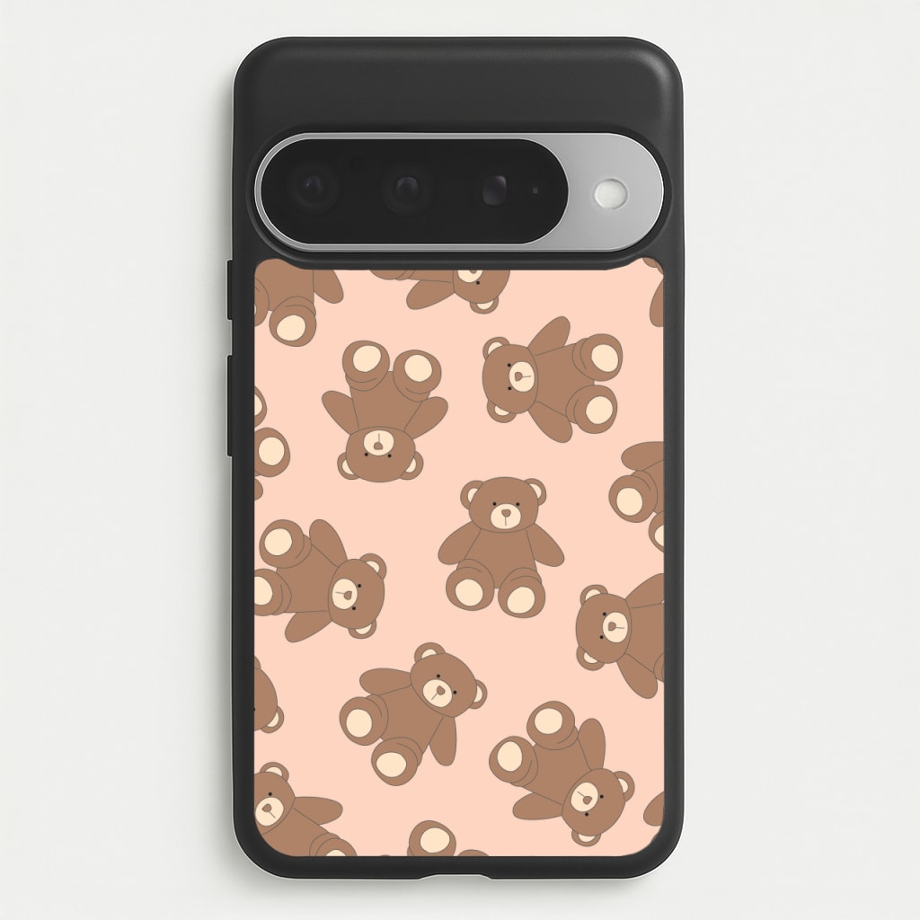 Cartoon Brown Bear Pattern Phone Case for Google Pixel 10 Pro XL