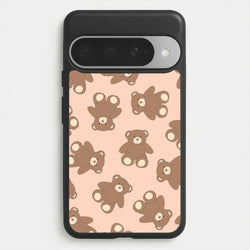 Cartoon Brown Bear Pattern Phone Case for Google Pixel 10 Pro XL