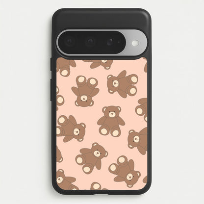 Cartoon Brown Bear Pattern Phone Case for Google Pixel 10 Pro XL