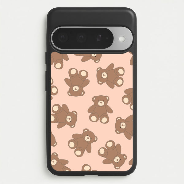 Cartoon Brown Bear Pattern Phone Case for Google Pixel 10 Pro XL