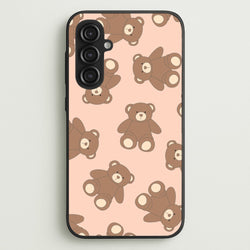 Cartoon Brown Bear Pattern  - Clean Girl Aesthetic Phone Case for Galaxy S23FE