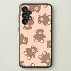 Cartoon Brown Bear Pattern  - Clean Girl Aesthetic Phone Case for Galaxy A13