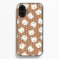 Cream Teddy Bears And Dots Pattern 2 Phone Case