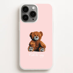Cute And Cosy Teddy Bear  - Clean Girl Aesthetic Phone Case for iPhone 11 Pro