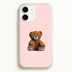 Cute And Cosy Teddy Bear  - Clean Girl Aesthetic Phone Case for iPhone 11