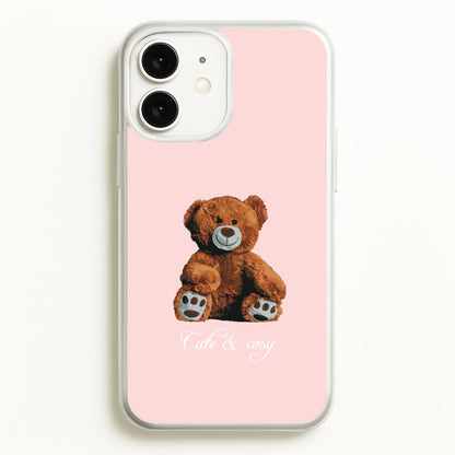 Cute And Cosy Teddy Bear  - Clean Girl Aesthetic Phone Case for iPhone 11