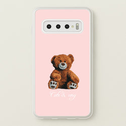 Cute And Cosy Teddy Bear  - Clean Girl Aesthetic Phone Case for Galaxy S10