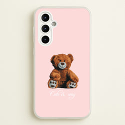 Cute And Cosy Teddy Bear  - Clean Girl Aesthetic Phone Case for Galaxy A54