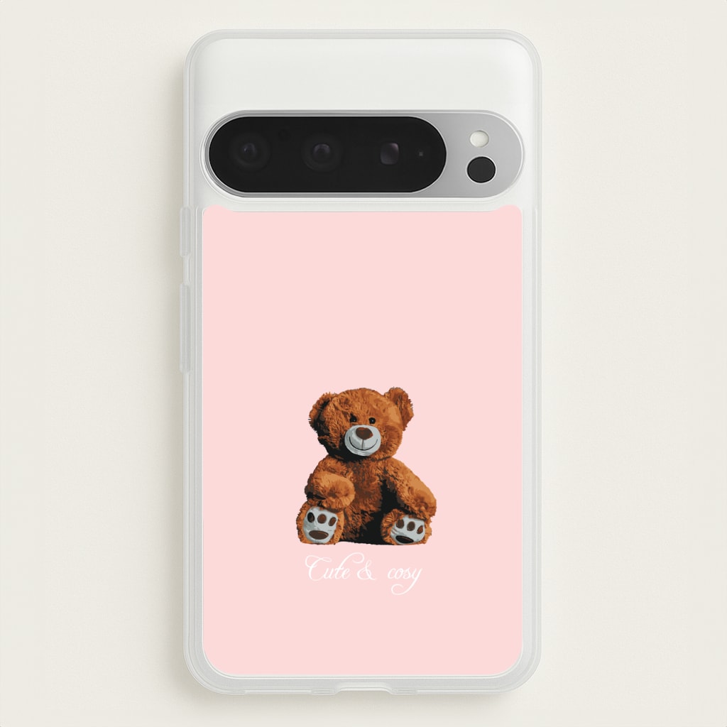 Cute And Cosy Teddy Bear  - Clean Girl Aesthetic Phone Case for Google Pixel 9 Pro XL