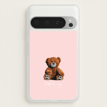 Cute And Cosy Teddy Bear  - Clean Girl Aesthetic Phone Case for Google Pixel 9 Pro XL