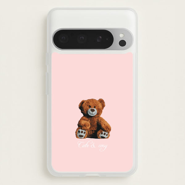 Cute And Cosy Teddy Bear  - Clean Girl Aesthetic Phone Case for Google Pixel 9 Pro XL