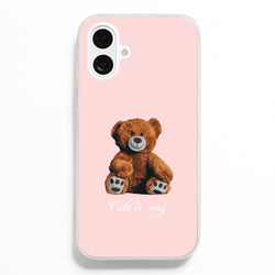 Cute And Cosy Teddy Bear  - Clean Girl Aesthetic Phone Case for iPhone 16 Plus