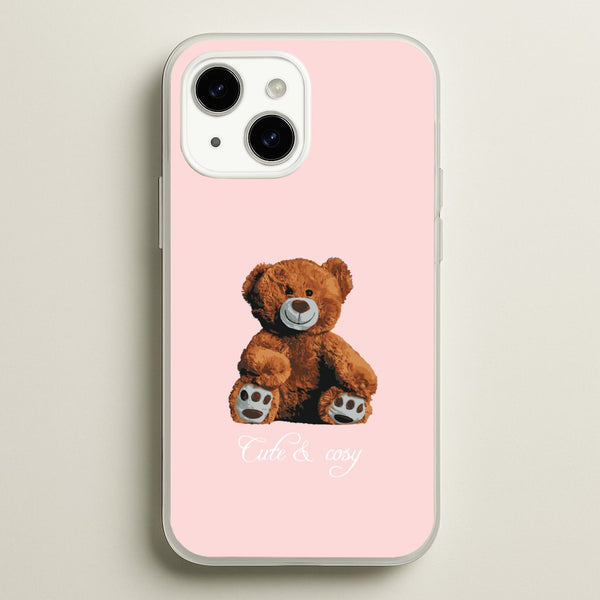 Cute And Cosy Teddy Bear  - Clean Girl Aesthetic Phone Case for iPhone 15 Plus